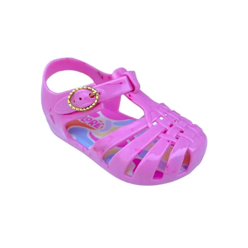 Sandália Menina Pimpolho Colorê pvc Rosa Claro 0028723E