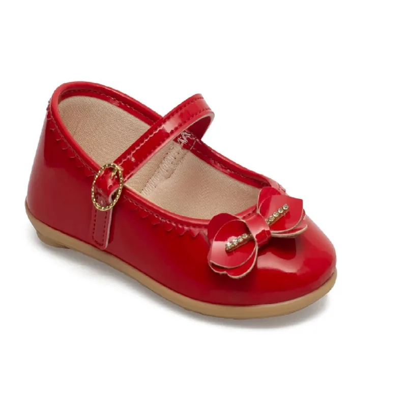 Sapatilha Menina com Laço Pimpolho Vermelha 0120125C