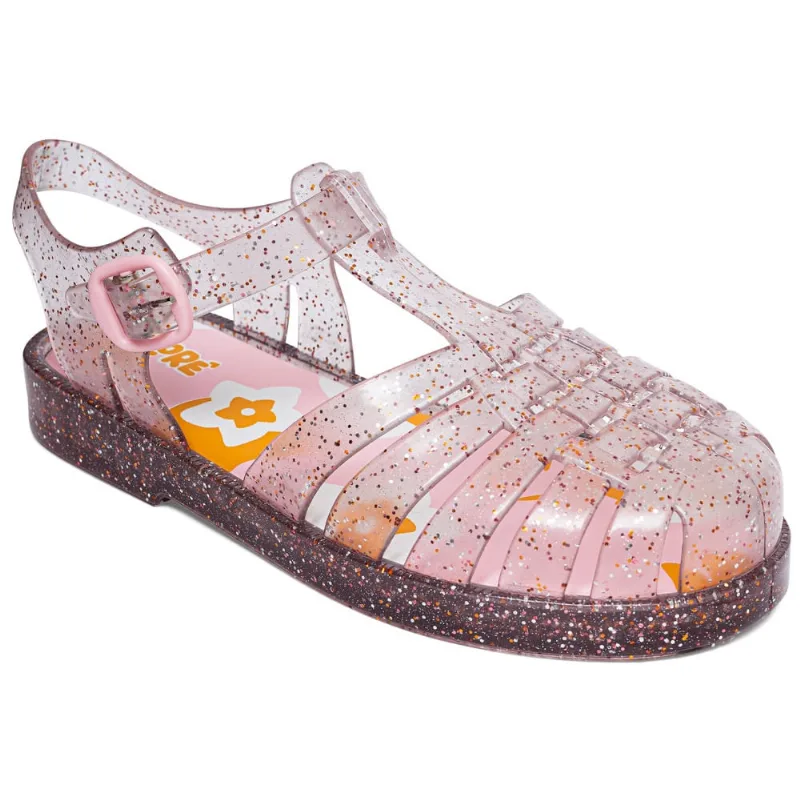 Sandália Menina Pimpolho Colorê pvc Nude Glitter 0140260C