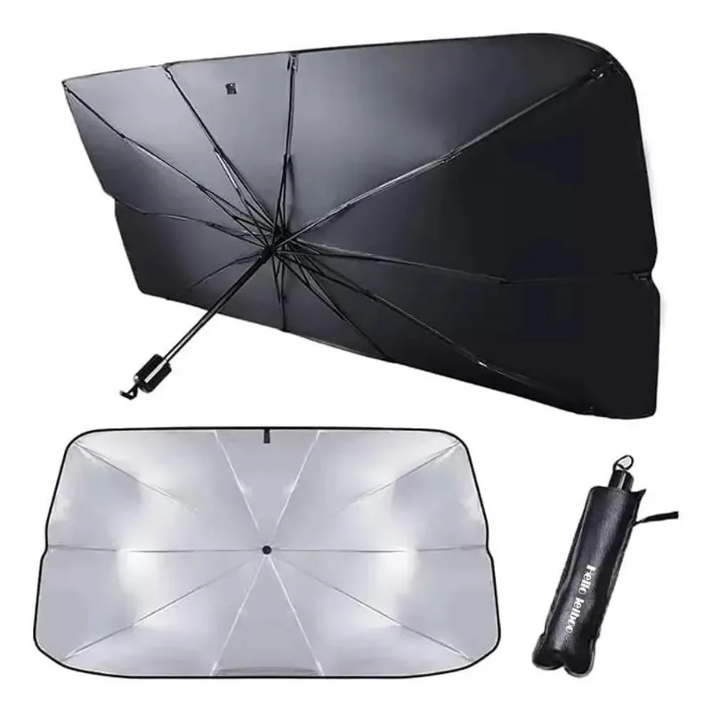3x Quebra Sol Para Brisa Carro Protetor Solar Guarda Chuva U
