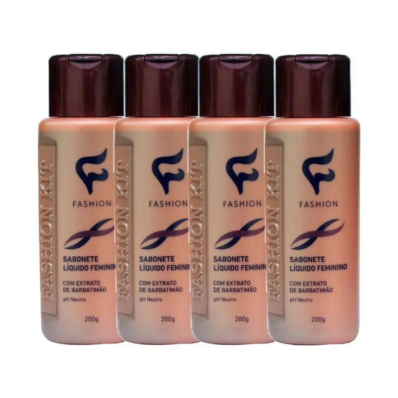 Kit com 4 Sabonete Íntimo Feminino Barbatimão 200ml Fashion
