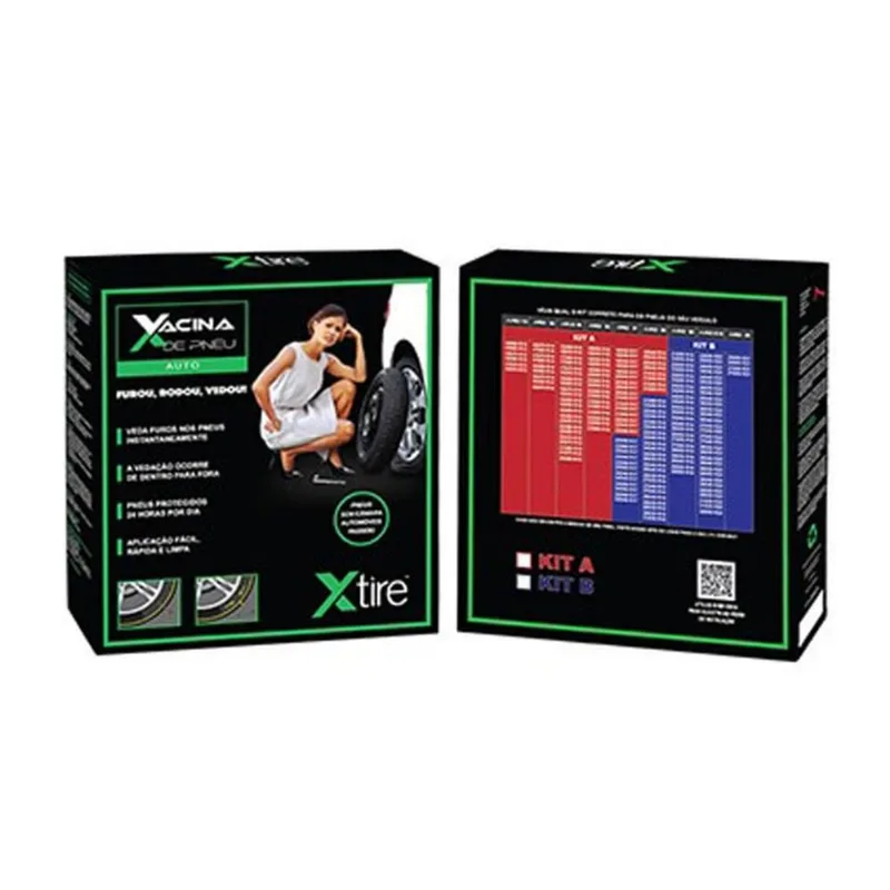 Kit 4 Vacinas Pneu De Carro Selante Anti Furo Xtire Kit B