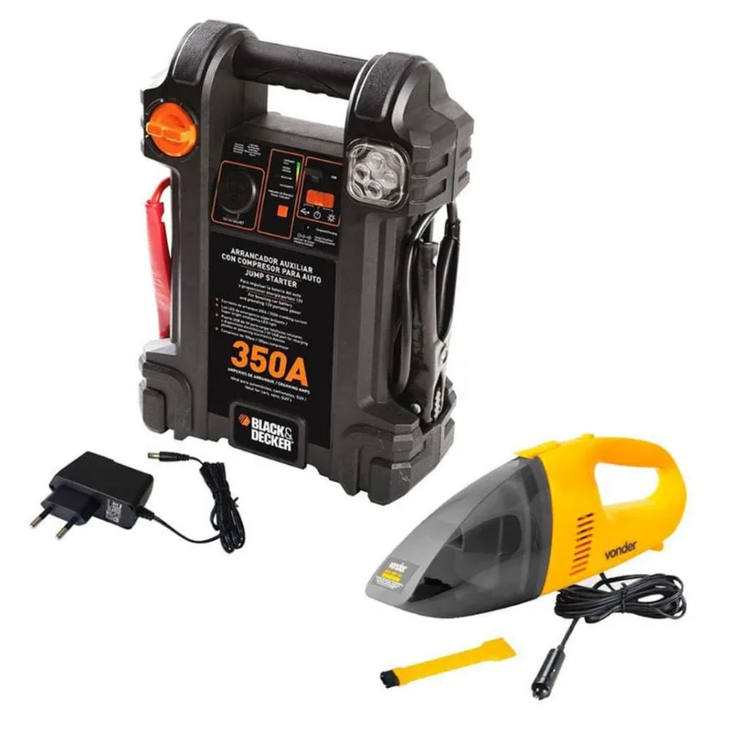 Auxiliar De Partida E Compressor Js350 350A 12V Black Decker