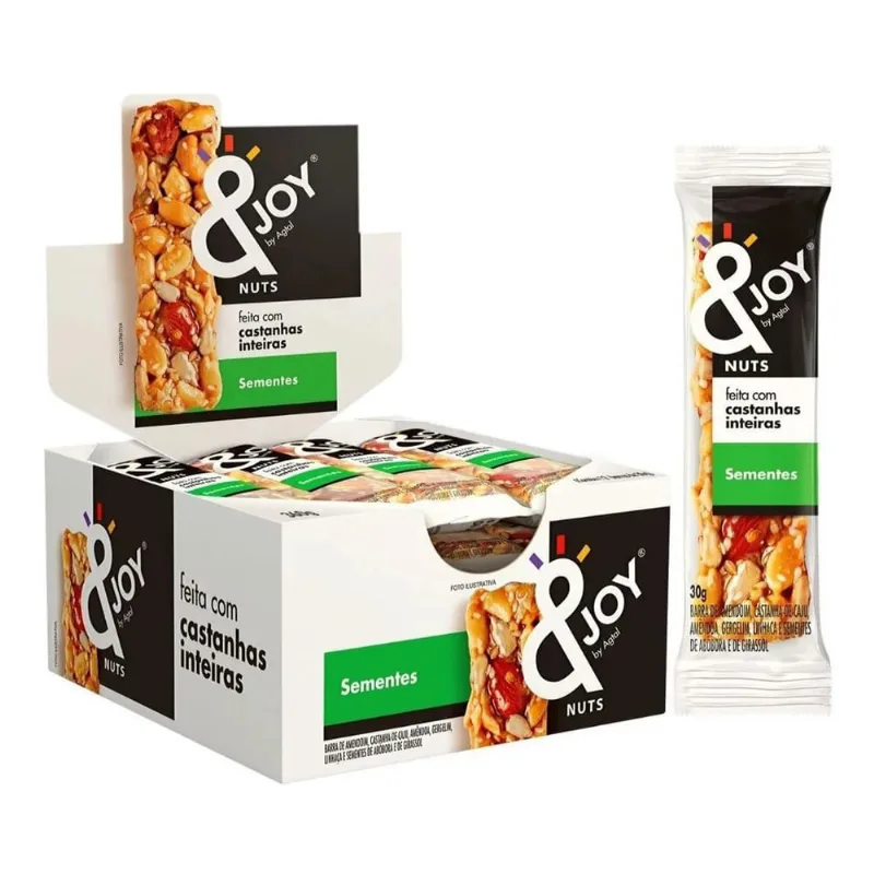 Barra Mixed Nuts &Joy Sementes 12Unx30Gr Enova Foods