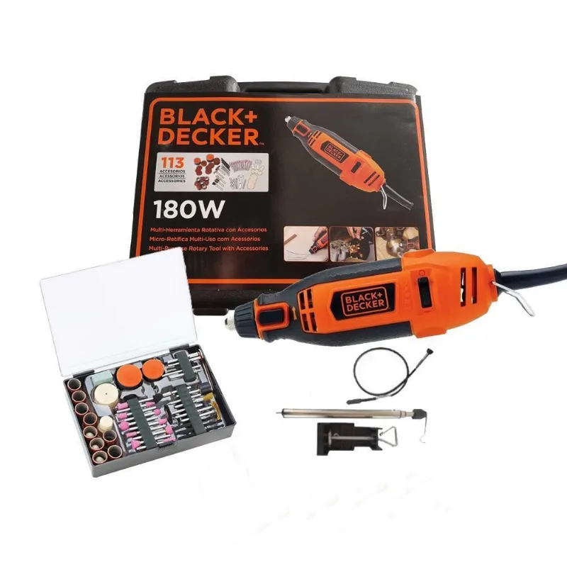 Micro Retífica Black+decker Rt18ka 113 Pçs 110v