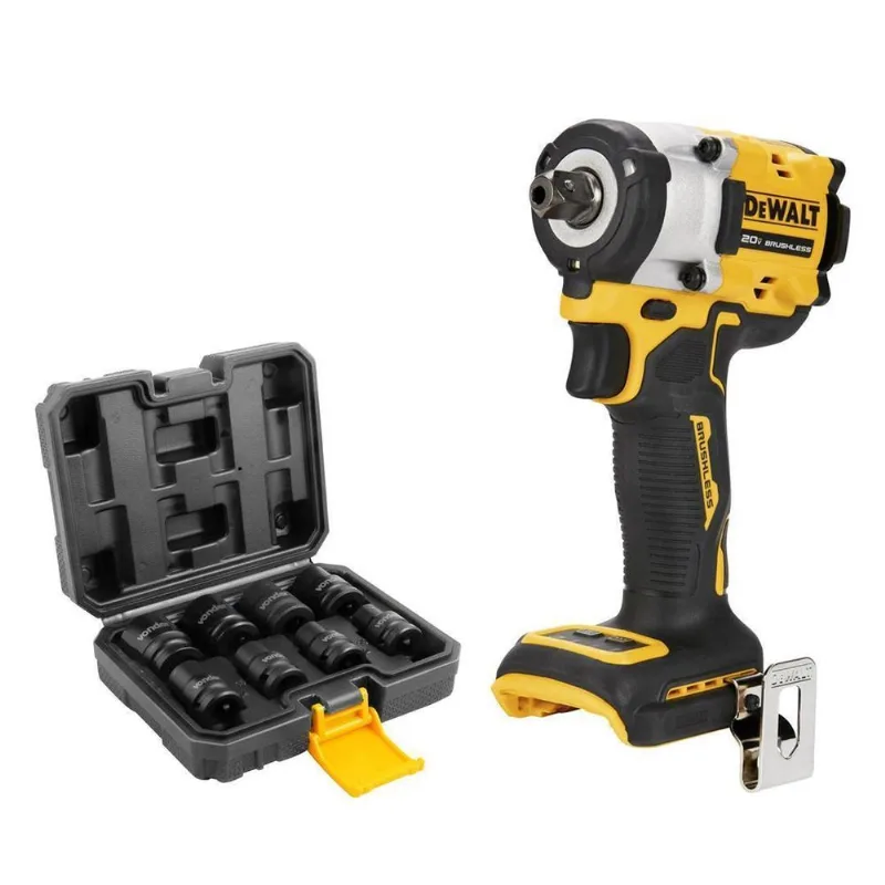 Chave Impacto 20v Xr 1/2 Dcf922b-b3 + Jogo Soquetes 8 Peças