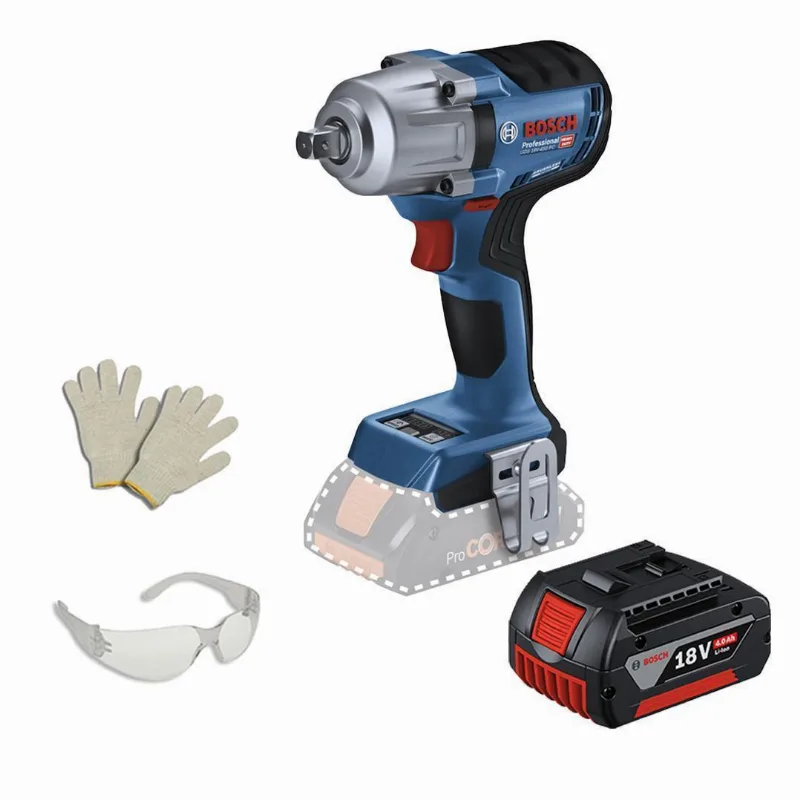 Chave De Impacto 1/2 Bosch A Bater Gds 18v-450 +1bat 4,0a