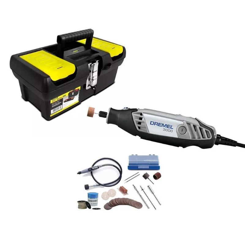 Micro Retifica 3000 Dremel + 82 Pçs Eixo Flex + Maleta 110v