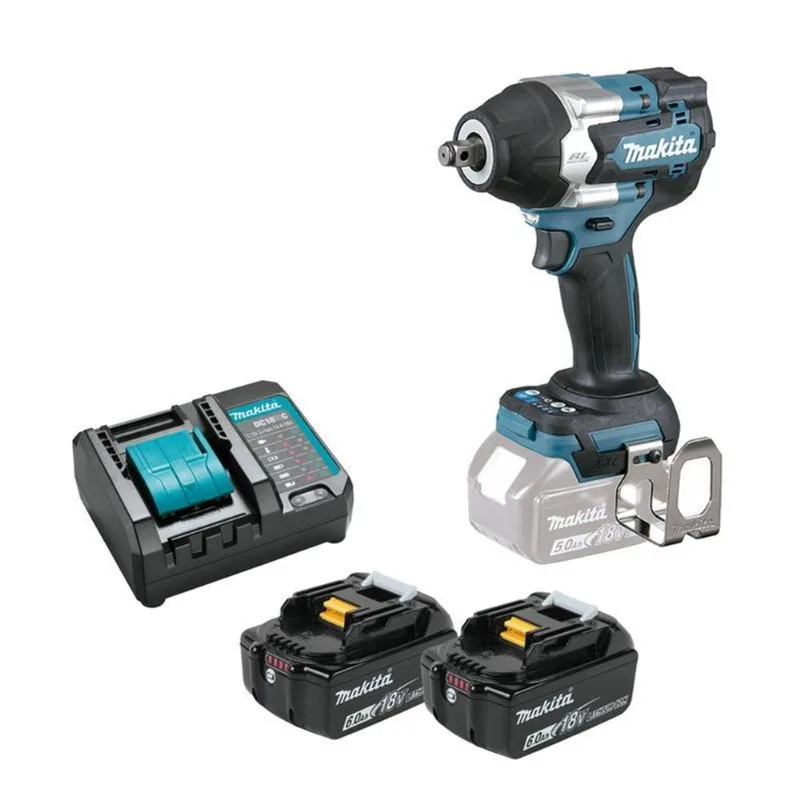Chave De Impacto Makita 1/2 18v Dtw700z + 2bat 6ah E Carreg