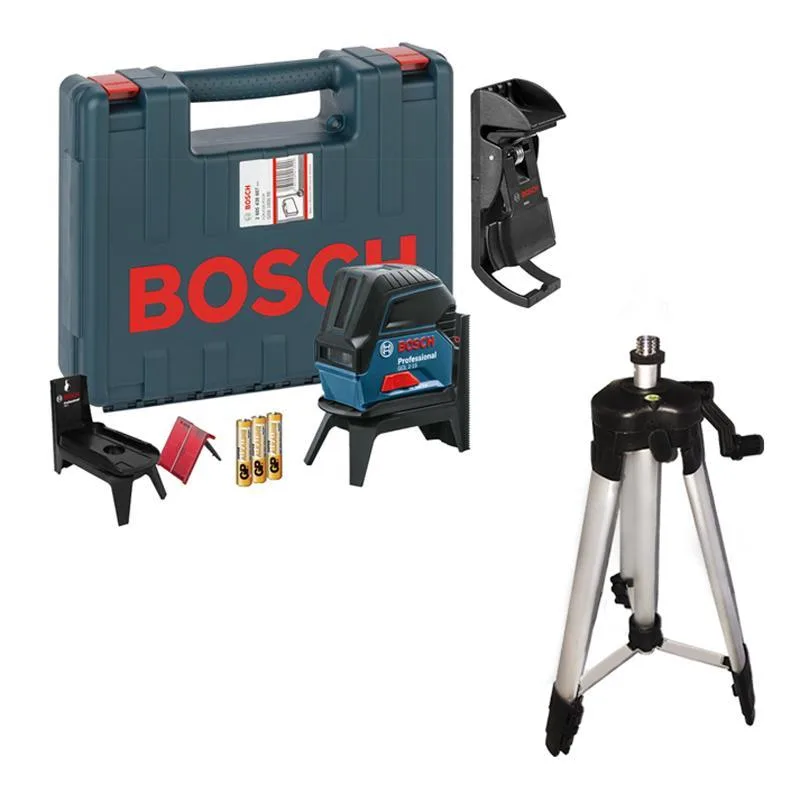Nivel A Laser De Linhas Vermelhas Bosch Gcl215 15m + Tripé