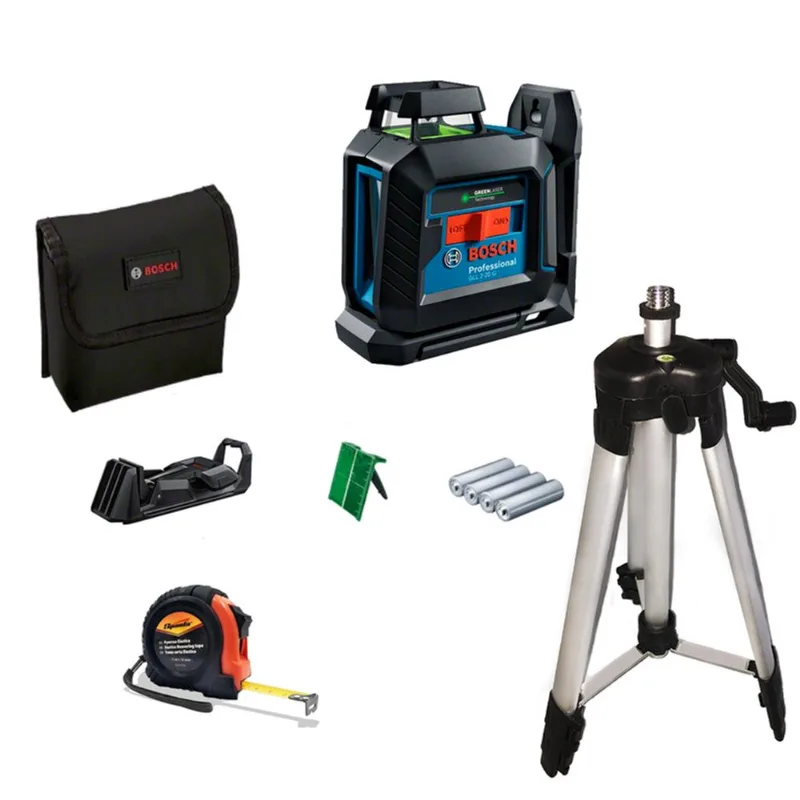 Nível Laser Linhas 360° 10m de raio Gll-2-20 G Bosch + tripé