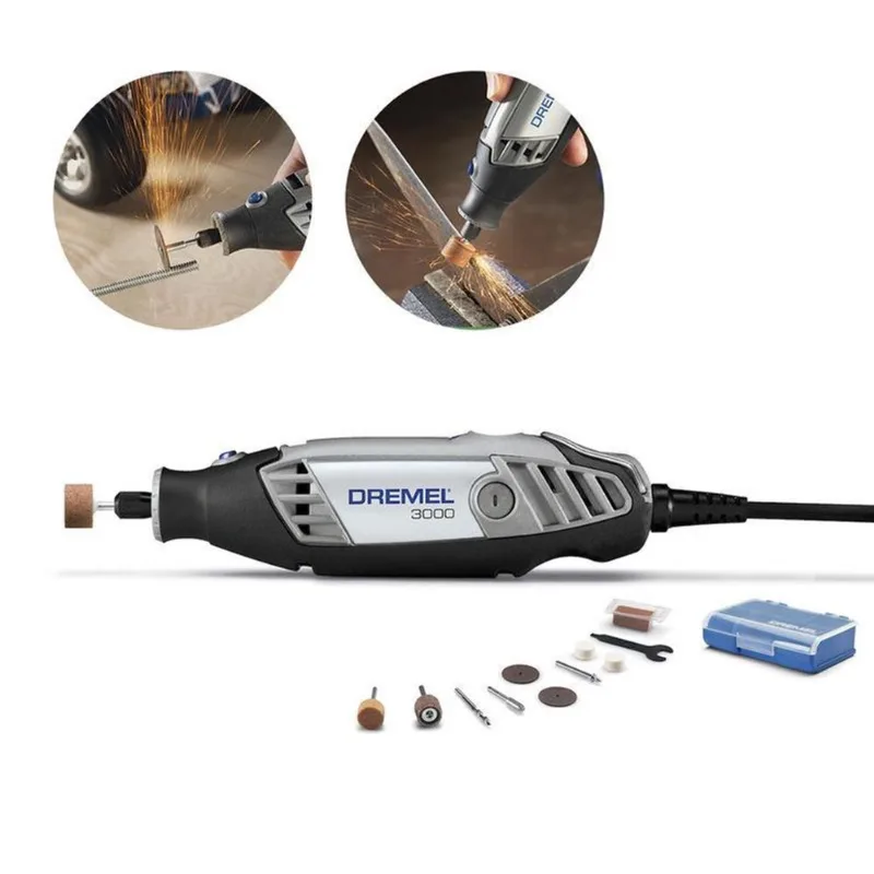 Micro Retífica Rotativa Dremel 3000 Com 10 Acessórios