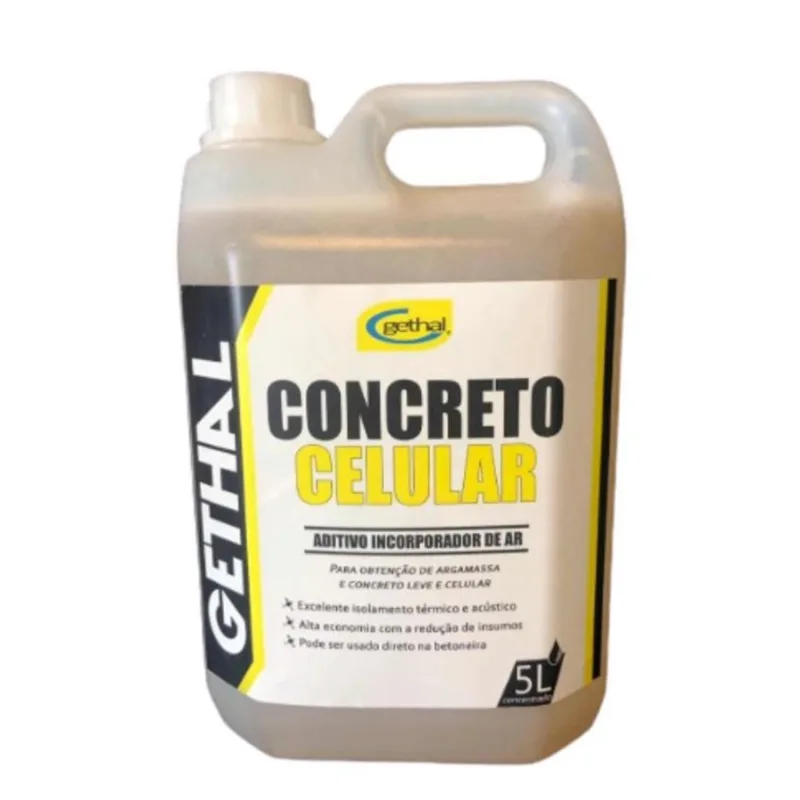 Aditivo Concentrado Para Concreto Celular Gethal - 5 Litros