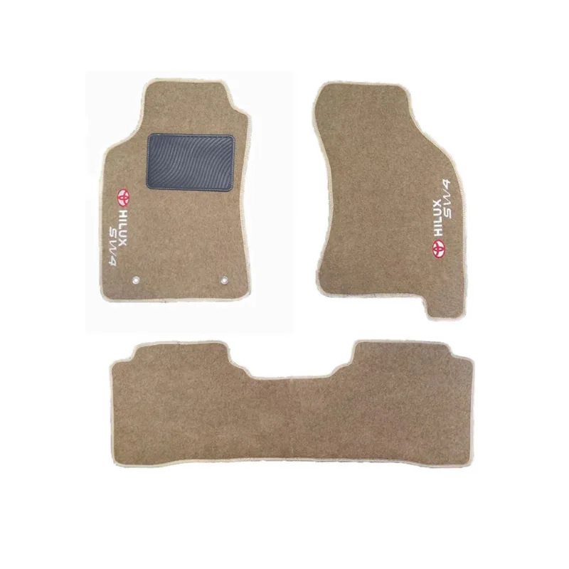 Kit Tapete Carpete Para Hilux Sw4 2005 Até 2011 Caramelo