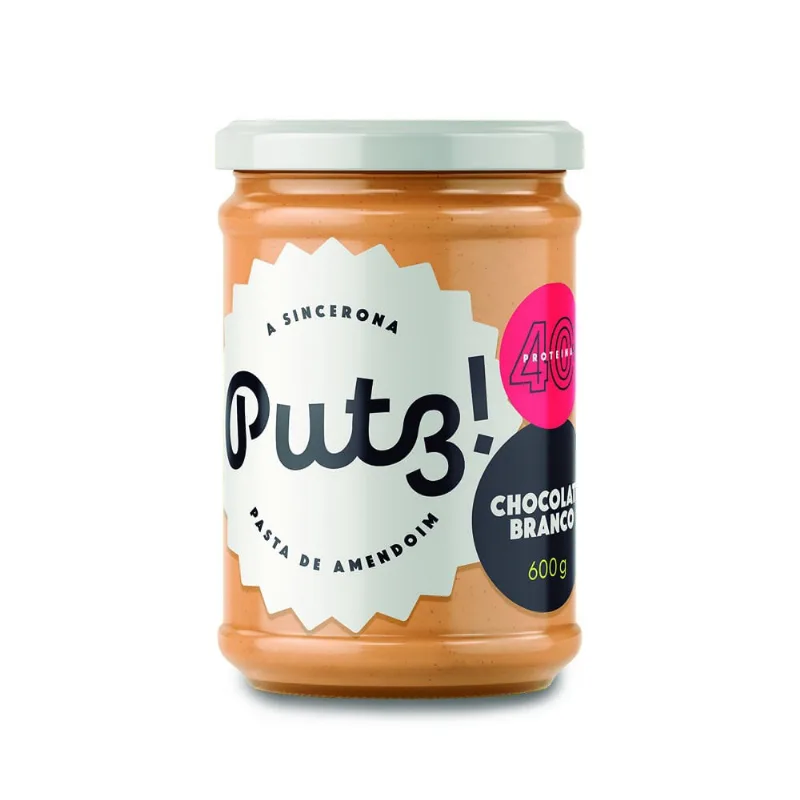 Putz Pasta De Amendoim Chocolate Branco 600g Sem Açúcar
