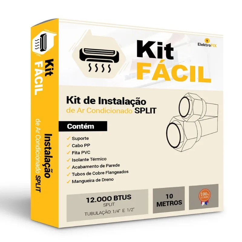 Kit Instalação Ar Condicionado Split12000btus 10metrosref020