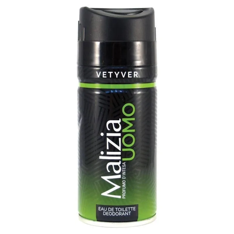 Desodorante Masculino Vetyver Déodorant Spray com Notas Lenhosas para Todos os Tipos de Pele 150ML - MALIZIA - Livros