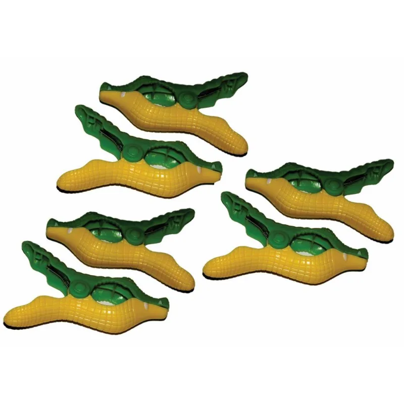Kit Grampos Para Toalha De Praia Piscina 3 (pares) Jacarés