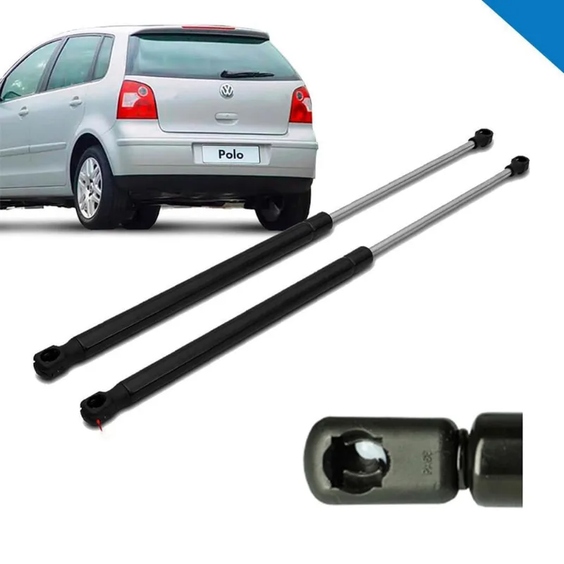 Par Amortecedor Tampa Porta Malas Polo Hatch 2002 Até 2009