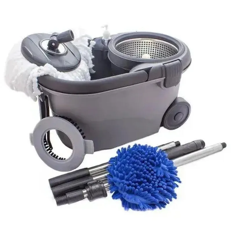 Mop Pro Move 360º Giratório Balde 16L Esfregão Inox -Perfect