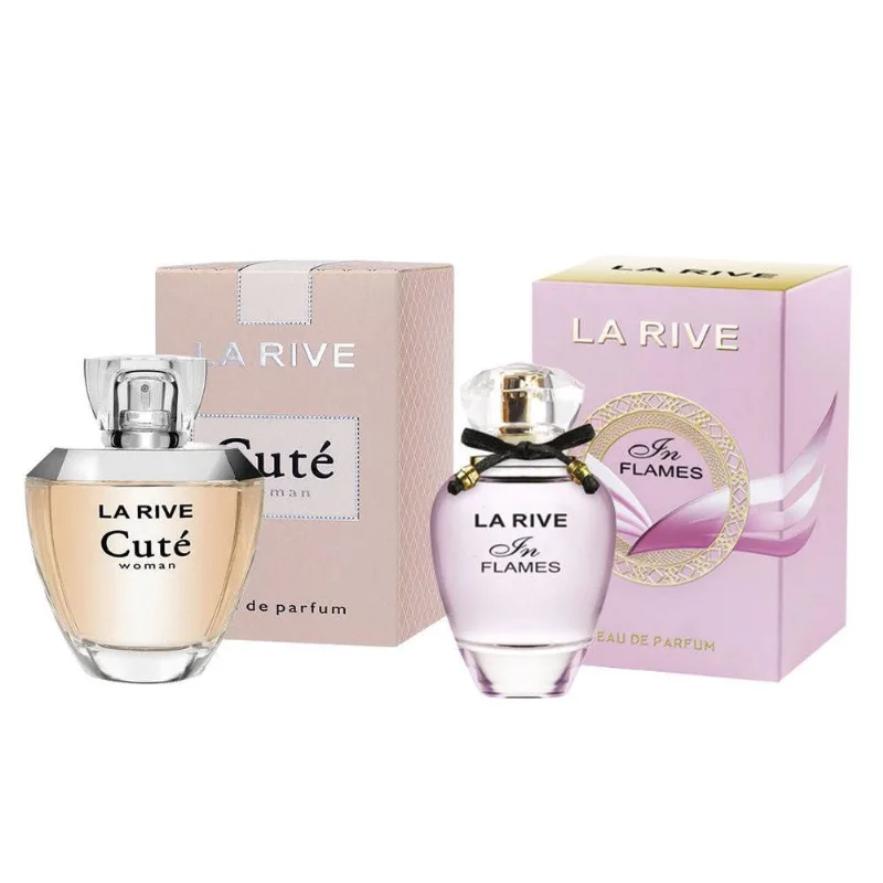 Kit perfume cute 100ml + in flames 90ml la rive