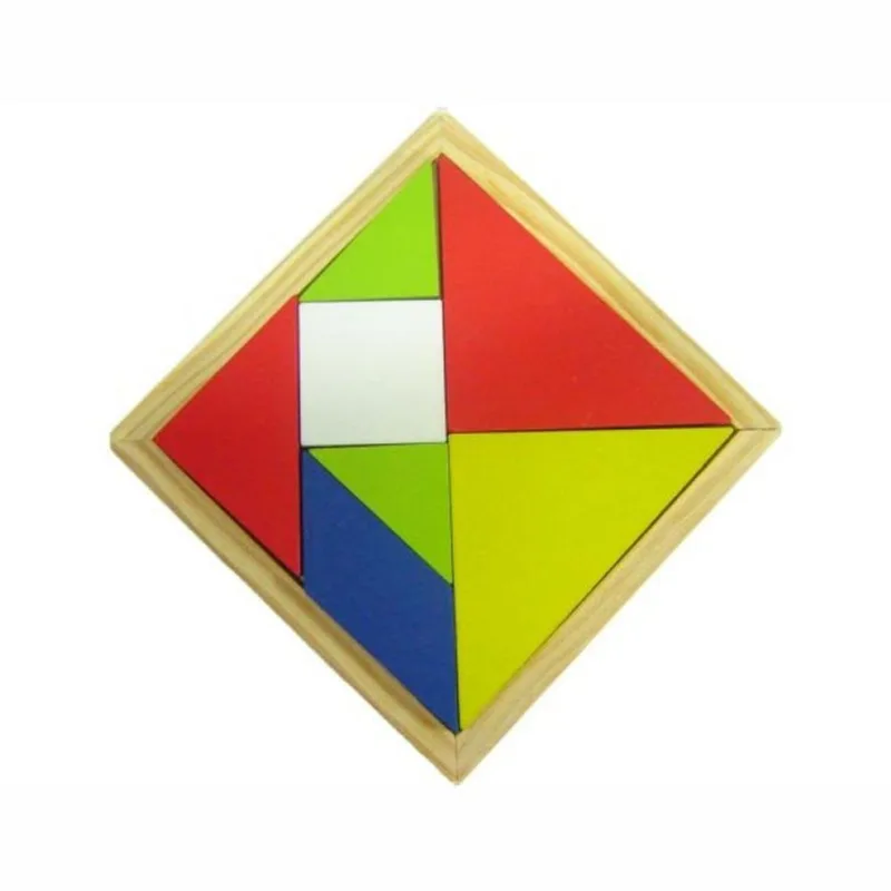 Jogo Tangram de Madeira Multicolorido