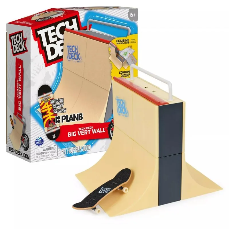 Pista Skate de Dedo Tech Deck Big Vert Wall + Skate - Sunny