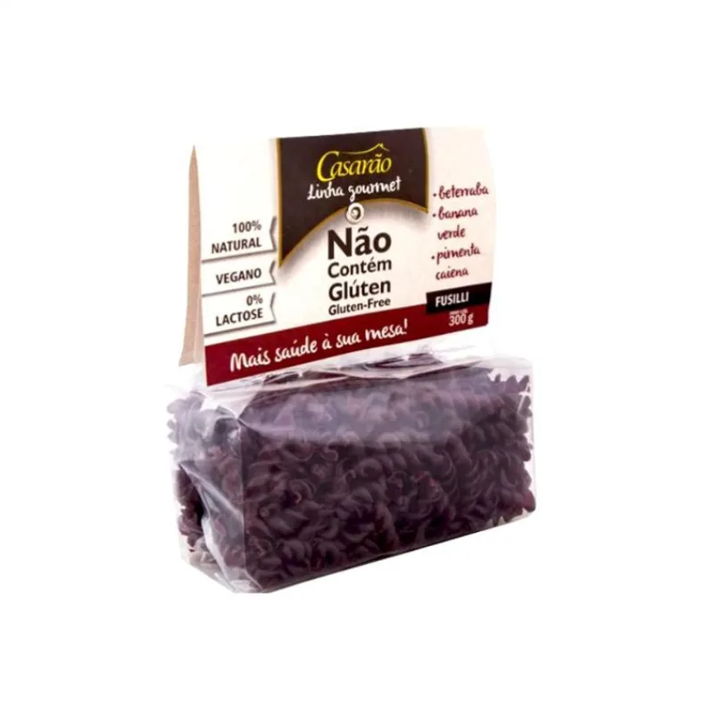 Kit 2x: Macarrão Fusilli Beterraba Sem Glúten Casarão 300g - Não Informado - Mercearia