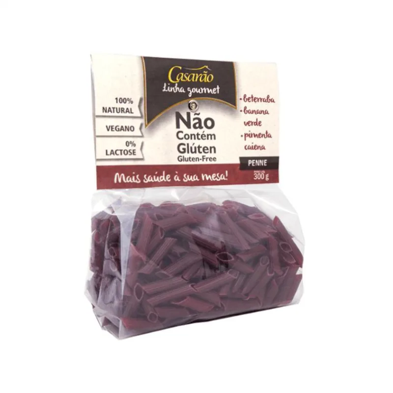 Kit 2x: Macarrão Penne Beterraba Sem Glúten Casarão 300g - Não Informado - Mercearia