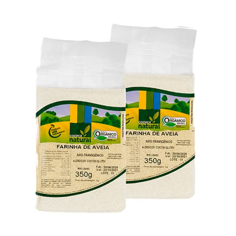 Kit 2X: Farinha de Aveia Orgânico Coopernatural 350g