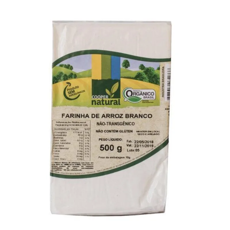 Kit 2X: Farinha De Arroz Branco Orgânico Coopernatural 500G