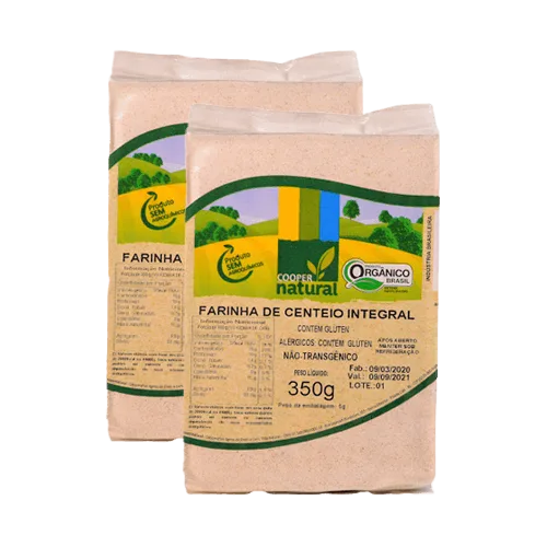 Kit 2x: Farinha Centeio Integral Orgânico Coopernatural 350g - Vitao