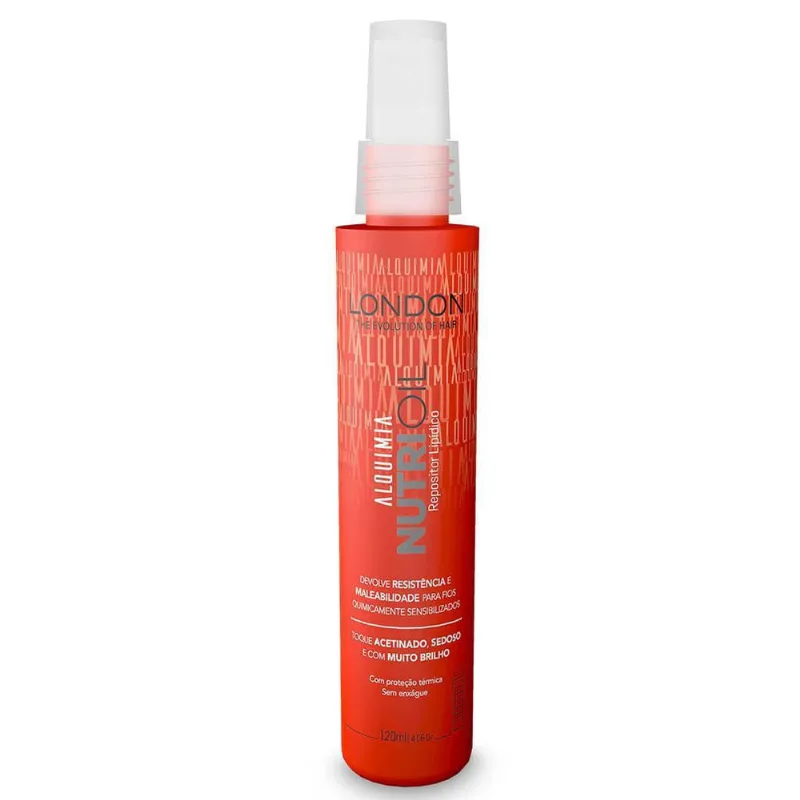 Óleo Capilar Reposição Lipídica 120ml London Cosméticos Alquimia Finalizador Termoativo Nutrioil Repositor Lipídico London Cosméticos 120 Ml