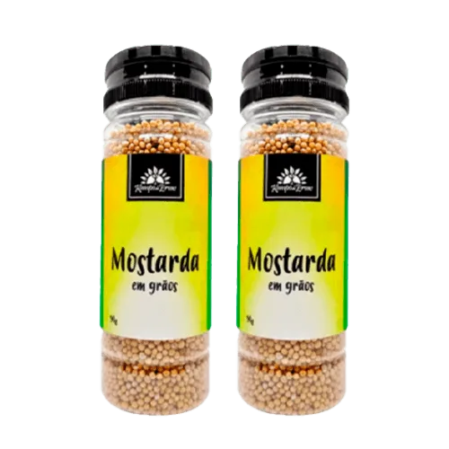 Kit 2x: Mostarda Em Grãos Kampo De Ervas 90g - Kampo de Ervas - Livros