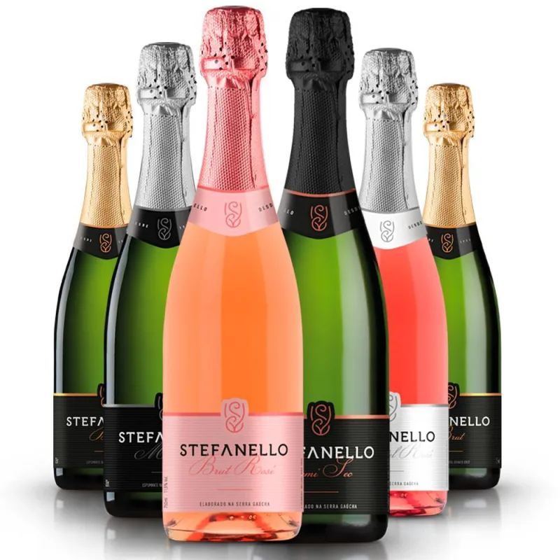 Kit Espumantes Stefanello Linha Completa 6x750ml - Não Informado - Bebidas