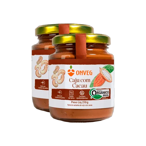 Kit 2x: Creme Castanha De Caju Com Cacau Onveg 210g - Onveg