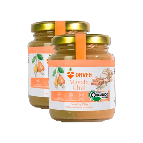 Kit 2x: Creme De Castanha De Caju Com Masala Onveg 210g - Onveg