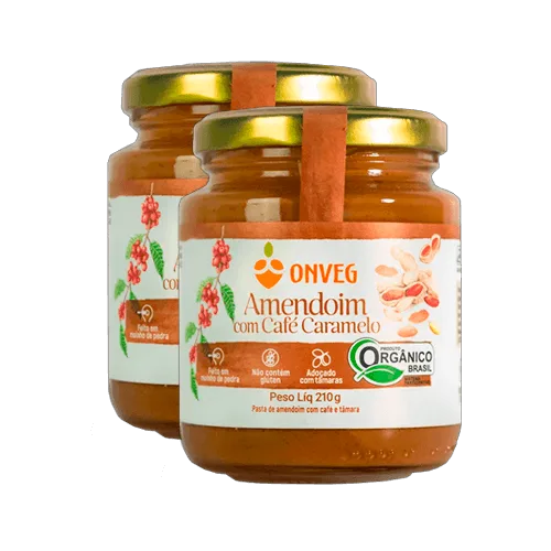Kit 2x: Pasta De Amendoim Com Café Orgânica Onveg 210g - Onveg - Frios E Laticinios