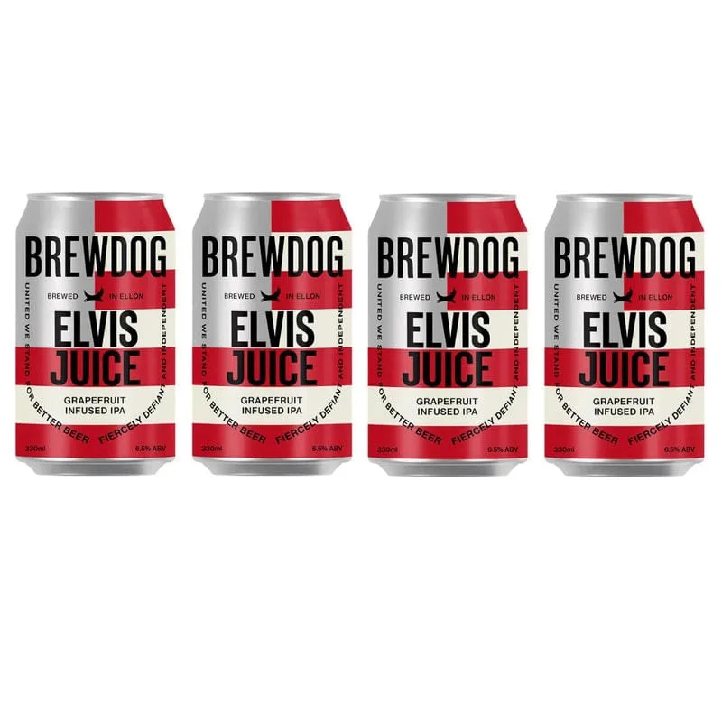 Kit 4 Cervejas Brewdog Elvis Juice Lata 330 Ml - Não Informado - Bebidas