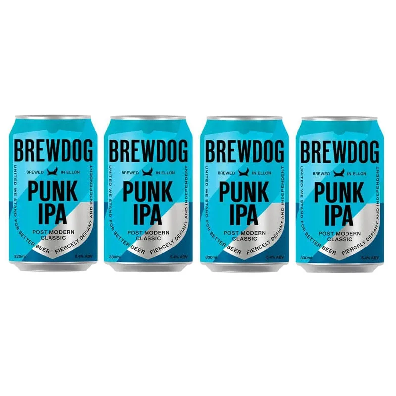 Kit 4 Cervejas Brewdog Punk Ipa Lata 330ml - Não Informado - Bebidas