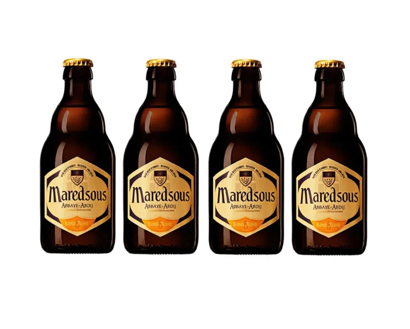 Kit 4 Cervejas Maredsous 6 Blond Garrafa 330ml - Não Informado - Bebidas