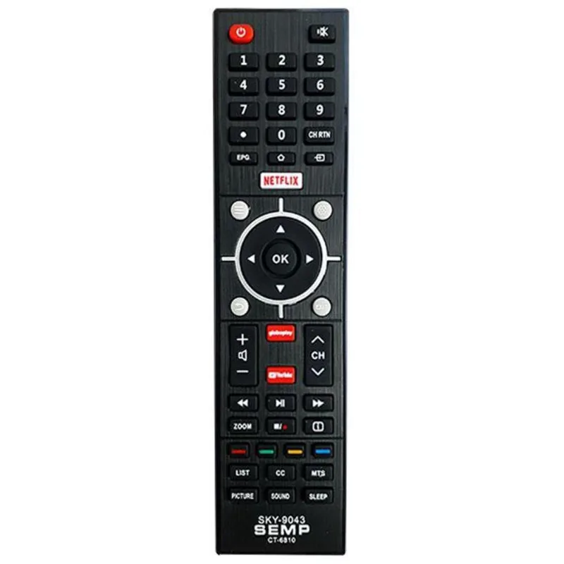 Cr-3209 Controle Remoto Tv Semp Smart Ct-6810 Sky-9043
