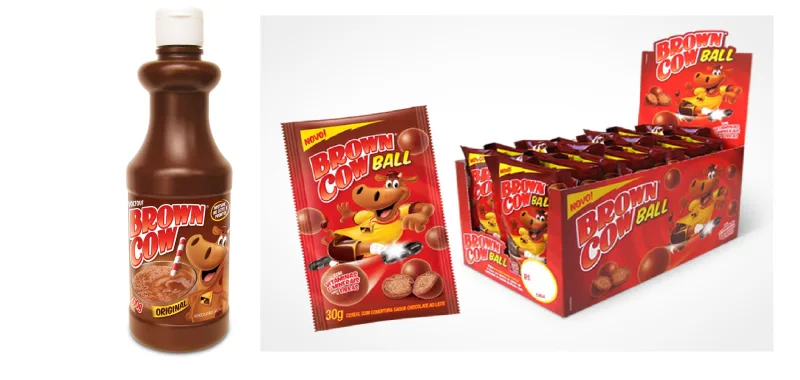 Kit Achocolatado Solúvel Mais Brown Cow Ball Nobel Foods - Não Informado - Mercearia