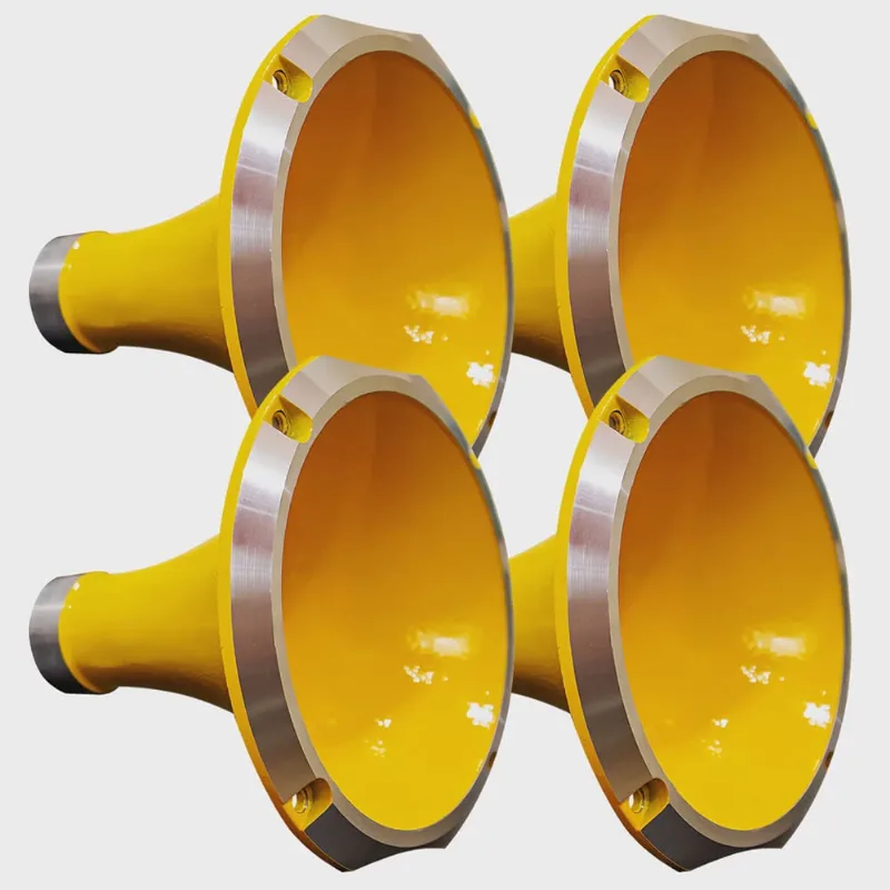Kit 4 Corneta Boca Cone Rosca Alumínio Jarrão Caneca Amarelo