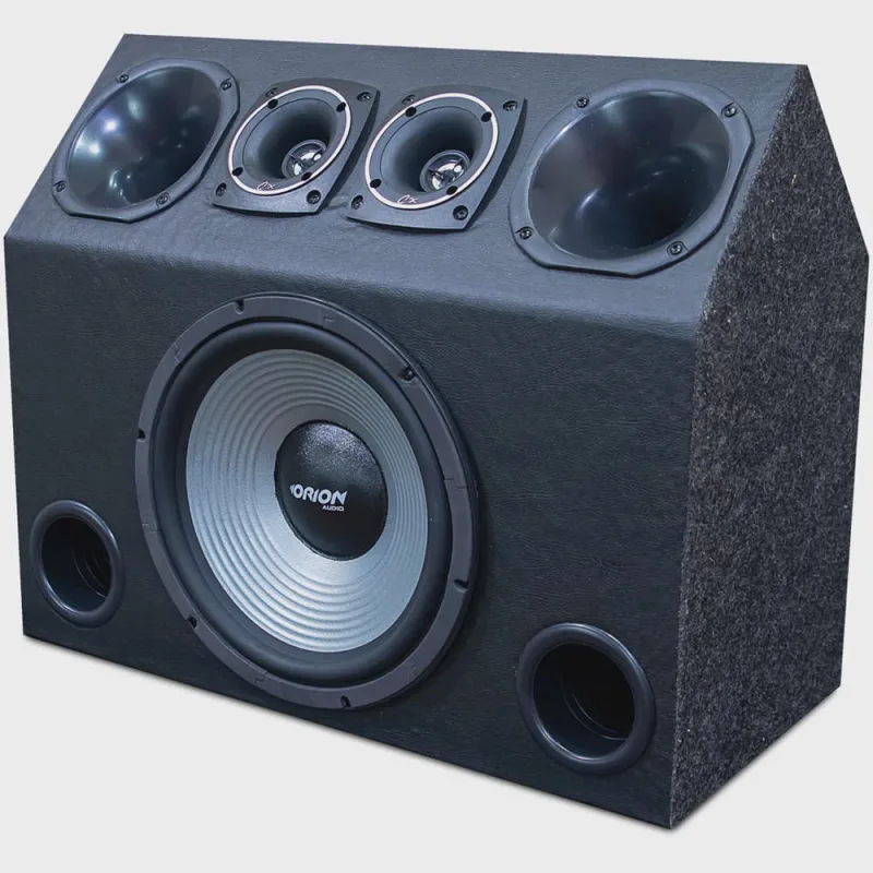 Caixa Carro Som Automotivo Trio Sub 12 Pol 200w rms Driver Corneta Tweeter - Não Disponível - Automotivo
