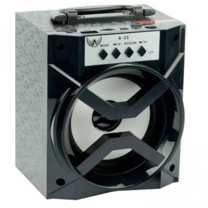 Caixa Som Bluetooth Portátil Rádio Fm Usb Mic Sd 8w Auxiliar - Preto - Exbom - Casa E Construção