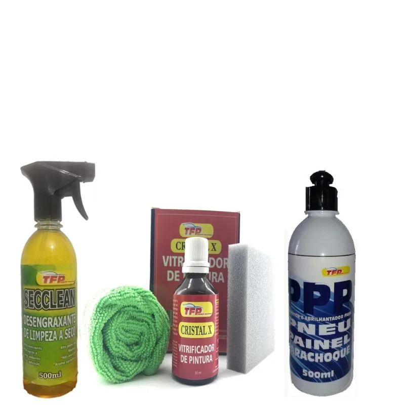 Kit Completo Vitrificação Cristal X Ppp E Desengraxante