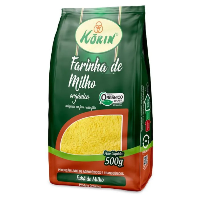 Kit 2X: Farinha De Milho (Fubá) Orgânica Korin 500G