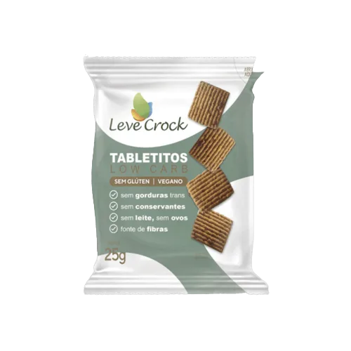 Kit 2x: Biscoito Tabletito Original Low Carb Leve Crock 25g - Não Informado - Mercearia