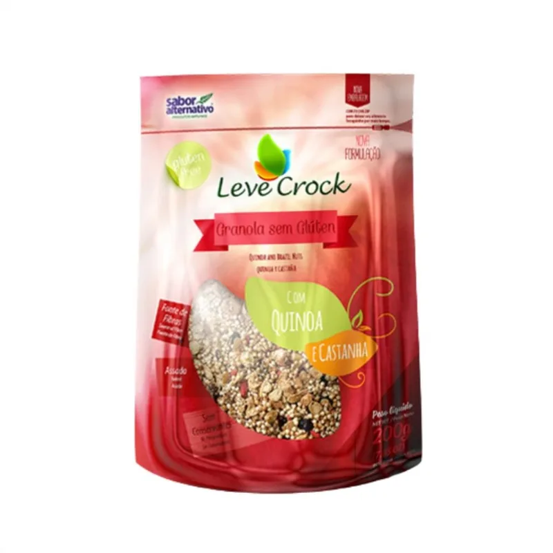 Kit 2X: Granola Quinoa/Castanha Sem Glúten Leve Crock 200g